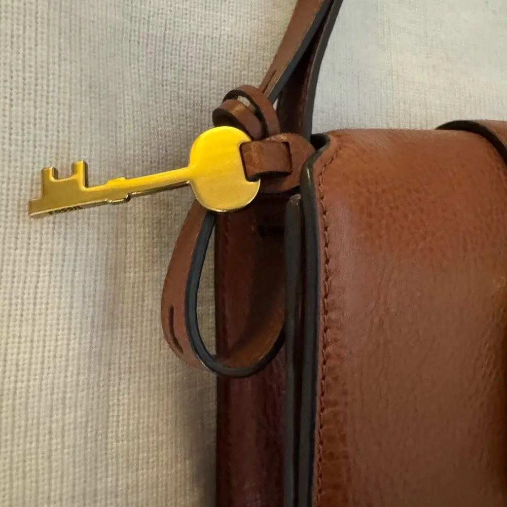 Fossil Brown Leather Crossbody Bag - Picture 6 of 7